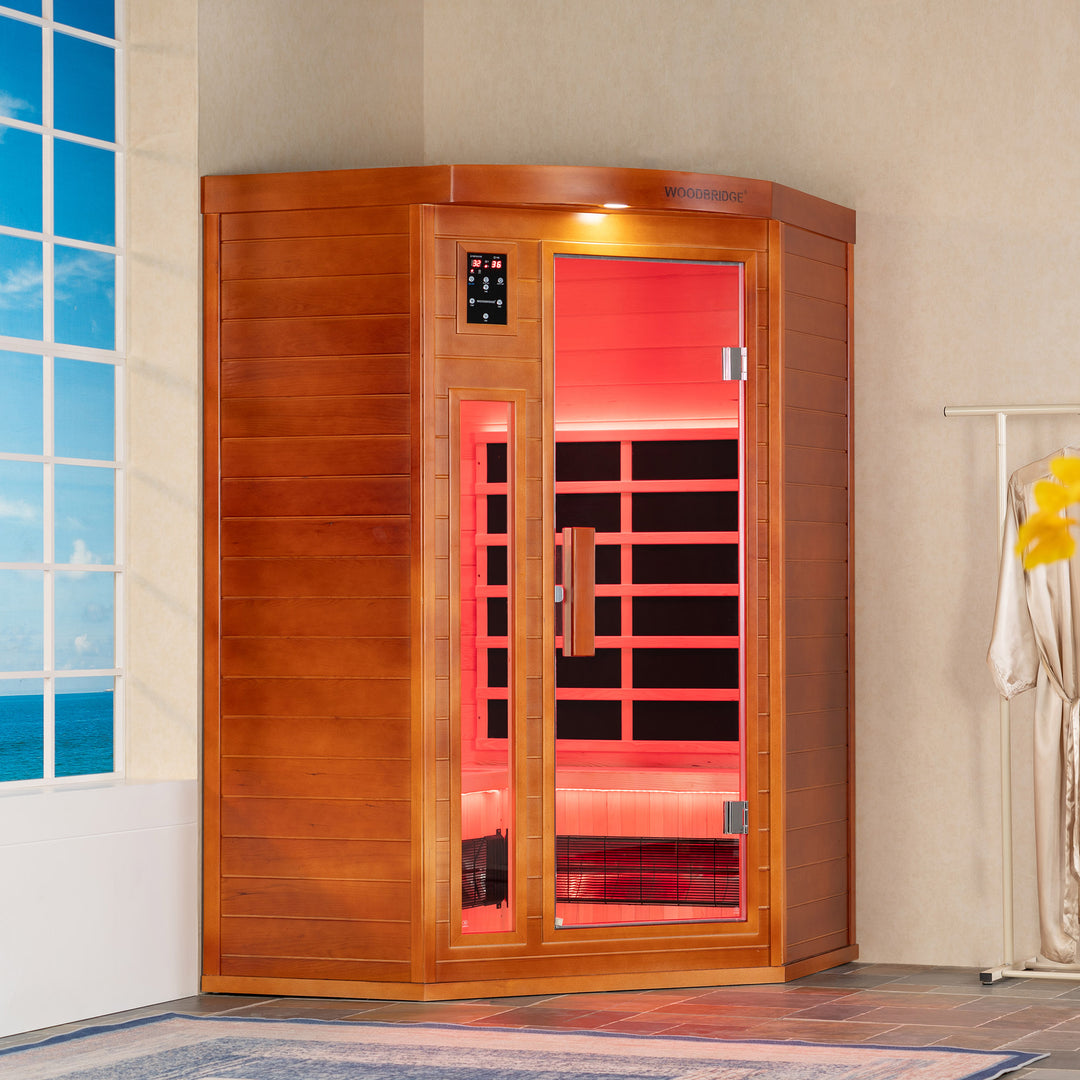 Woodbridge 2 person Indoor FAR Infrared Corner Sauna