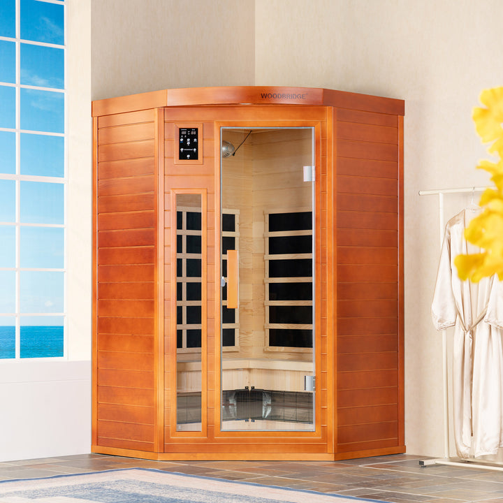 Woodbridge 2 person Indoor FAR Infrared Corner Sauna
