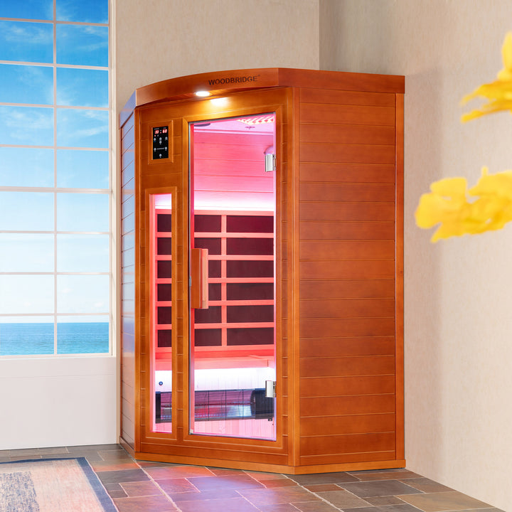 Woodbridge 2 person Indoor FAR Infrared Corner Sauna