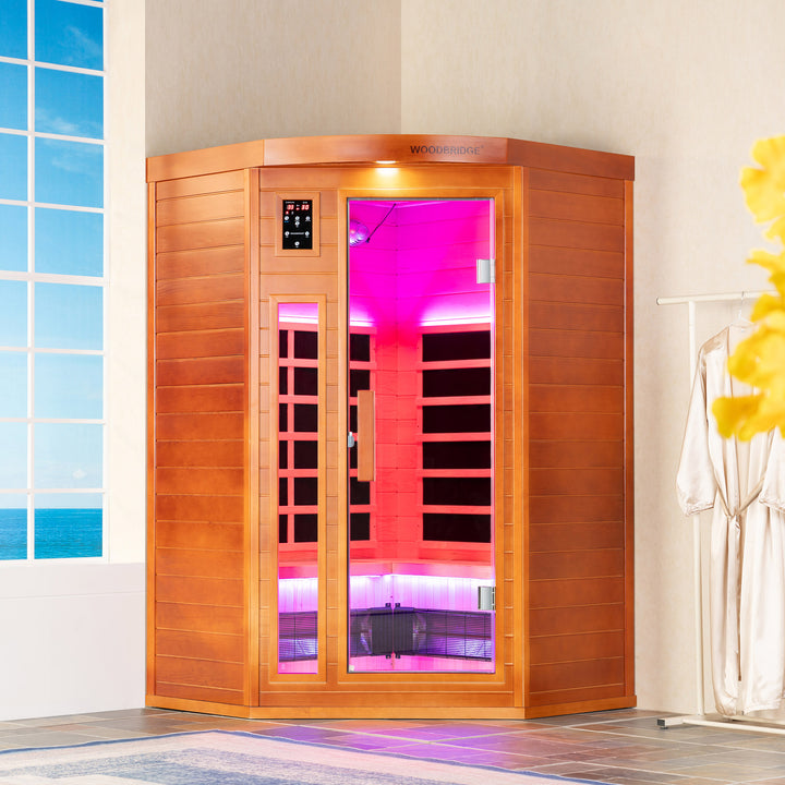 Woodbridge 2 person Indoor FAR Infrared Corner Sauna