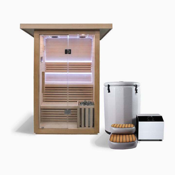 Revive Plunge 2 Person Traditional Sauna & Inflatable Barrel Plunge