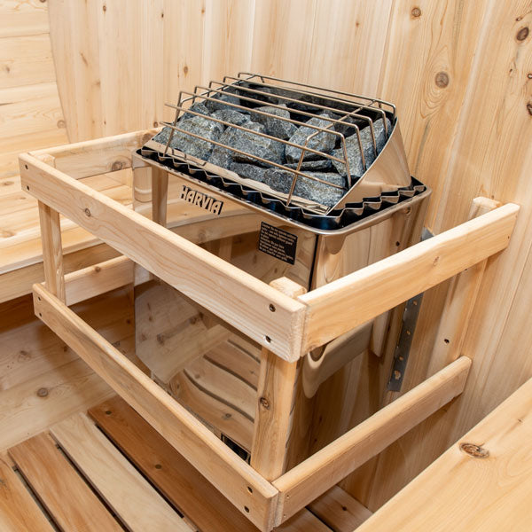 Leisurecraft Candadian Timber Tranquility Barrel Sauna 4-5 Peron