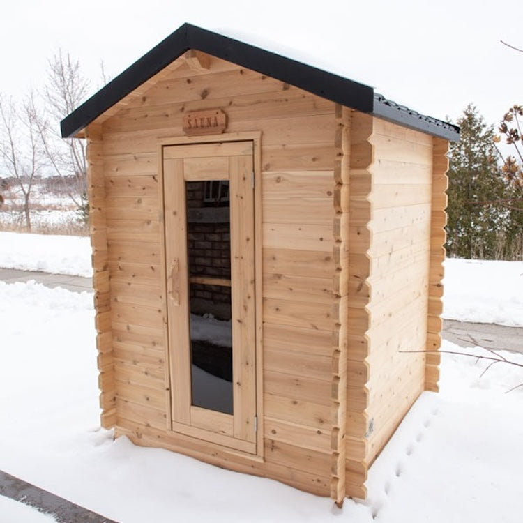 Leisurecraft Canadian Timber Grandby Cabin Outdoor Electric Heated Sauna 2-3 Person