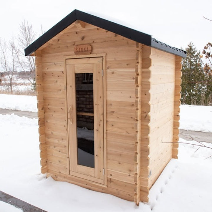 Leisurecraft Canadian Timber Grandby Cabin Outdoor Electric Heated Sauna 2-3 Person
