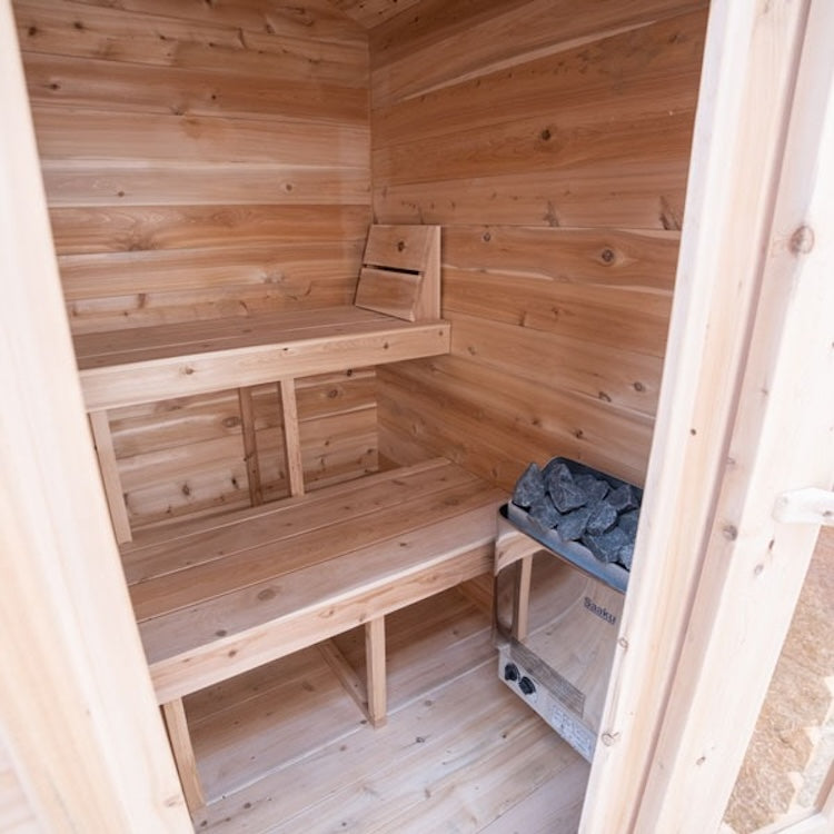 Leisurecraft Canadian Timber Grandby Cabin Outdoor Electric Heated Sauna 2-3 Person