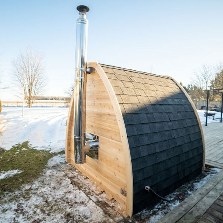 Leisurecraft Canadian Timber Outdoor Traditional MiniPOD Sauna 3-4 Person