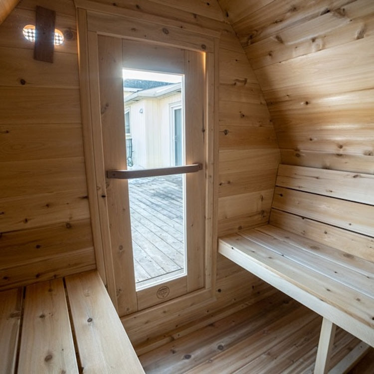 Leisurecraft Canadian Timber Outdoor Traditional MiniPOD Sauna 3-4 Person