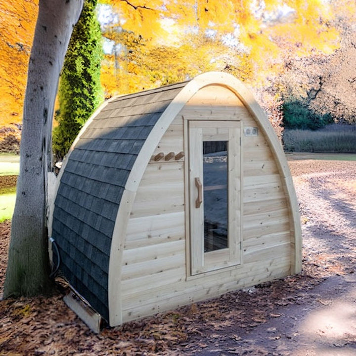 Leisurecraft Canadian Timber Outdoor Traditional MiniPOD Sauna 3-4 Person