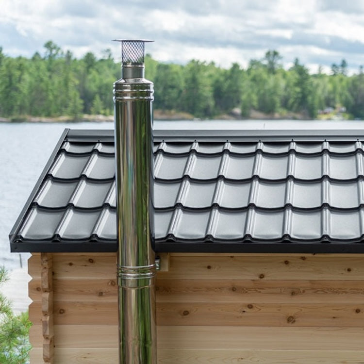 Leisurecraft Canadian Timber Georgian Outdoor Traditional Cabin Sauna with Changeroom 2-6 Person