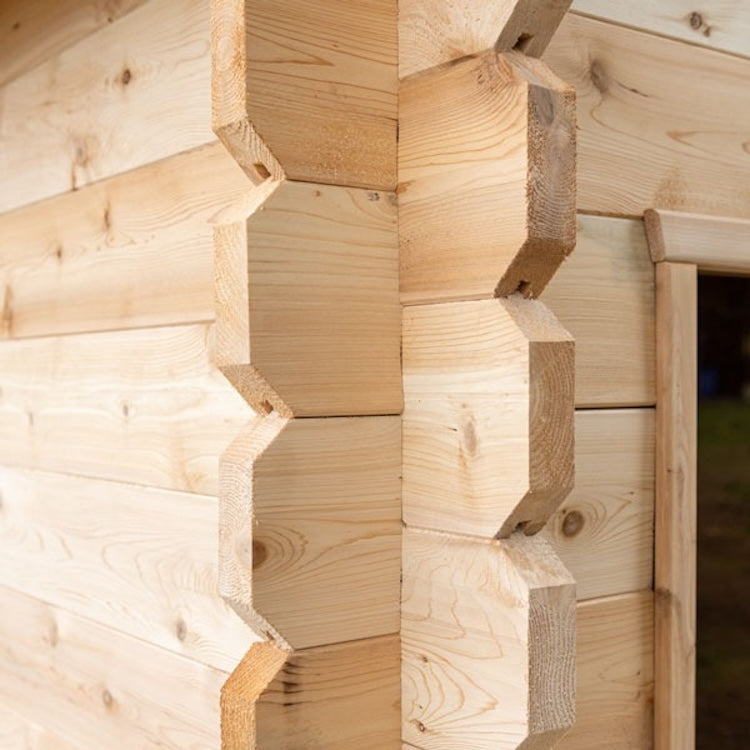 Leisurecraft Canadian Timber Georgian Outdoor Traditional Cabin Sauna with Changeroom 2-6 Person