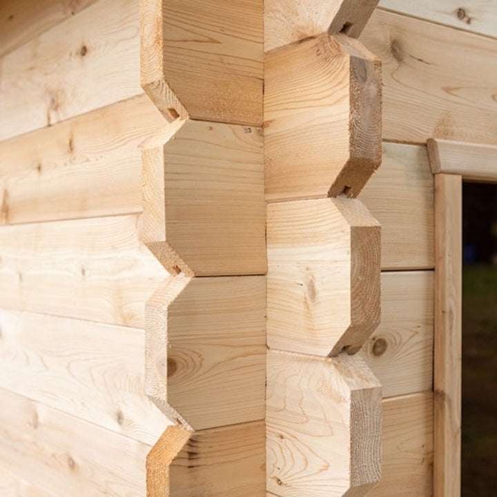 Leisurecraft Canadian Timber Georgian Outdoor Traditional Cabin Sauna with Changeroom 2-6 Person