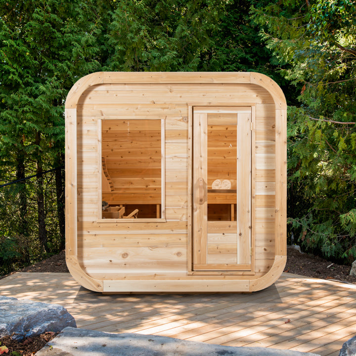 Leisurecraft Canadian Timber Luna Outdoor Traditional Sauna 2-3 Person
