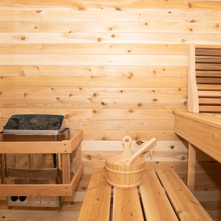 Leisurecraft Canadian Timber Luna Outdoor Traditional Sauna 2-3 Person
