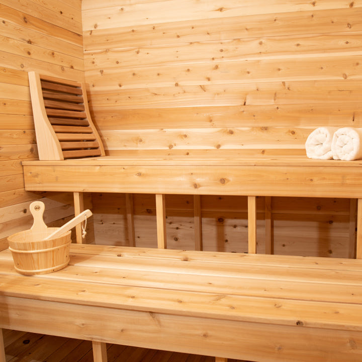 Leisurecraft Canadian Timber Luna Outdoor Traditional Sauna 2-3 Person