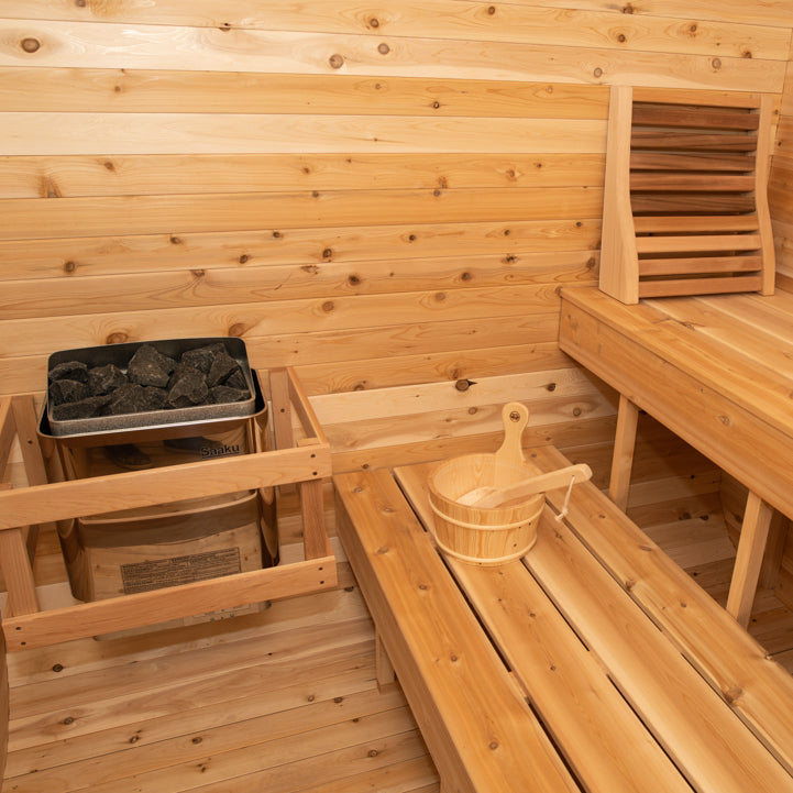 Leisurecraft Canadian Timber Luna Outdoor Traditional Sauna 2-3 Person