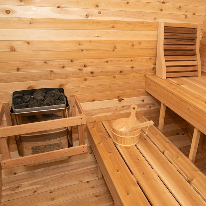 Leisurecraft Canadian Timber Luna Outdoor Traditional Sauna 2-3 Person