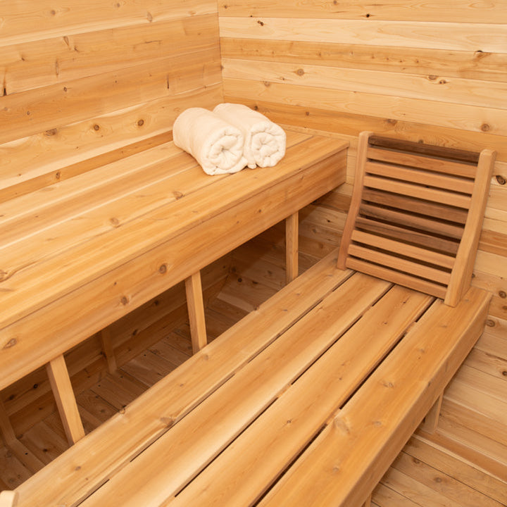 Leisurecraft Canadian Timber Luna Outdoor Traditional Sauna 2-3 Person