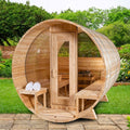 Leisurecraft Canadian Timber Serenity MP Outdoor Traditional Barrel Sauna 3-4 Person