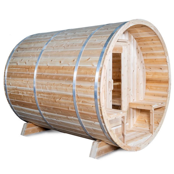 Leisurecraft Canadian Timber Serenity Outdoor Traditional Barrel Sauna 3-4 Person
