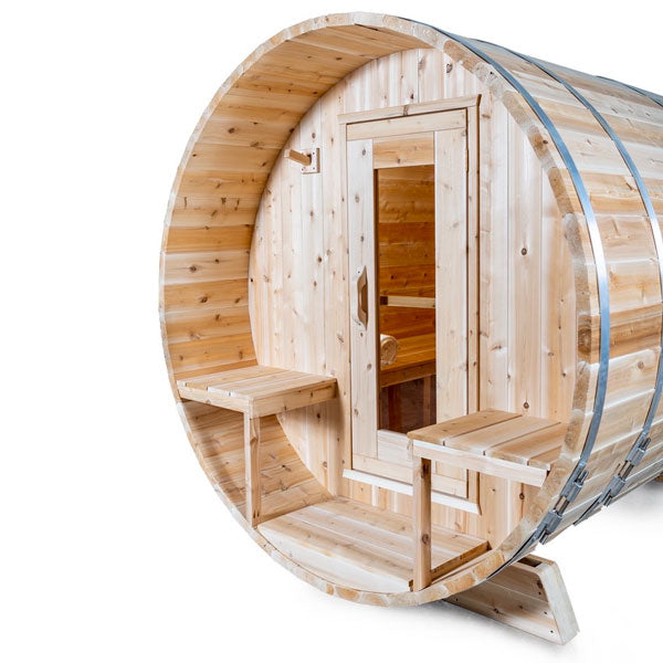 Leisurecraft Canadian Timber Serenity Outdoor Traditional Barrel Sauna 3-4 Person