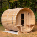 Leisurecraft Canadian Timber Serenity Outdoor Traditional Barrel Sauna 3-4 Person