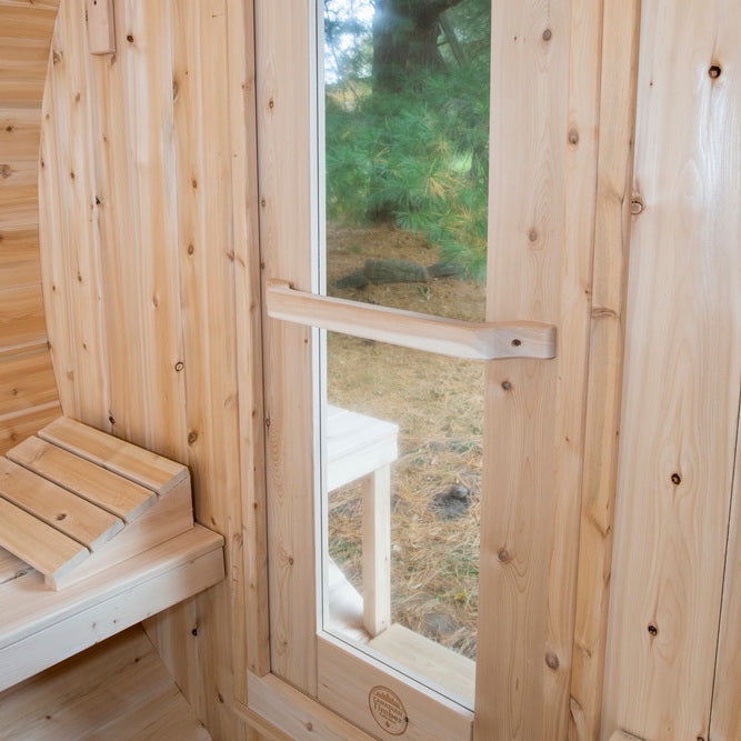 Leisurecraft Canadian Timber Serenity Outdoor Traditional Barrel Sauna 3-4 Person