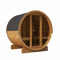 SaunaLife Model E8G 6 Person Sauna Barrel Glass Front