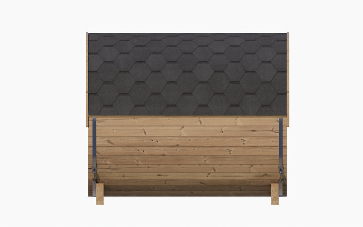 SaunaLife Model E8G 6 Person Sauna Barrel Glass Front