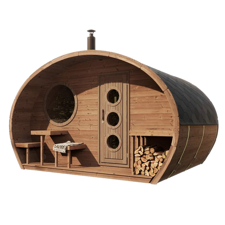 SaunaLife Model G11 Garden-Series Outdoor Home 8 Person Sauna Kit