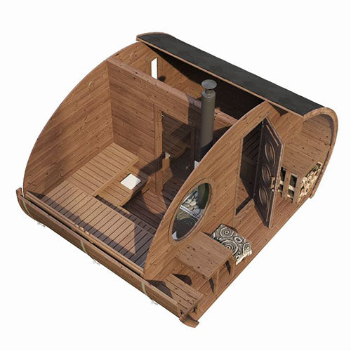 SaunaLife Model G11 Garden-Series Outdoor Home 8 Person Sauna Kit