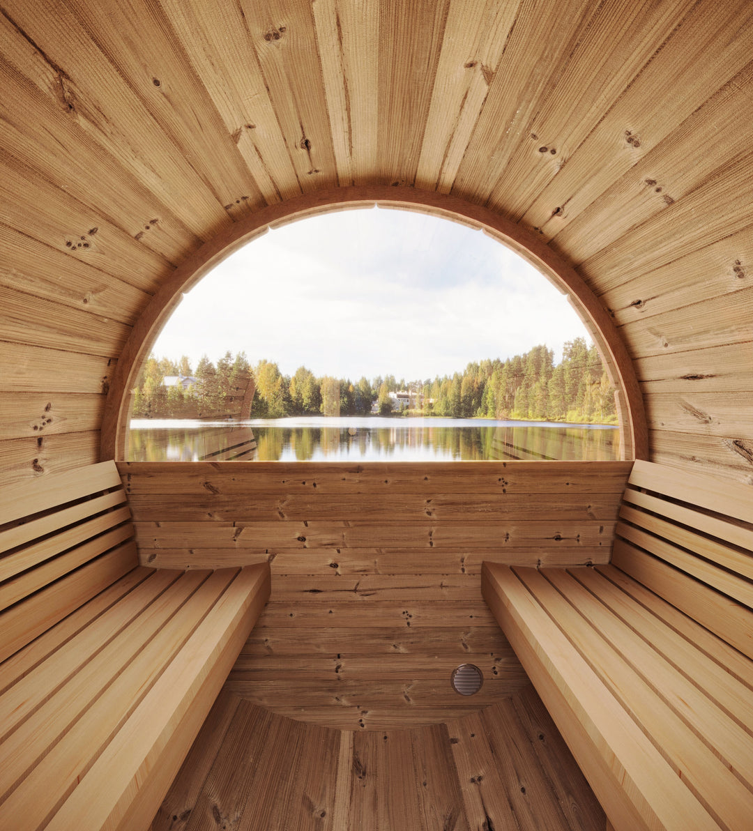 SaunaLife Model E7W 4 Person Sauna Barrel-Window
