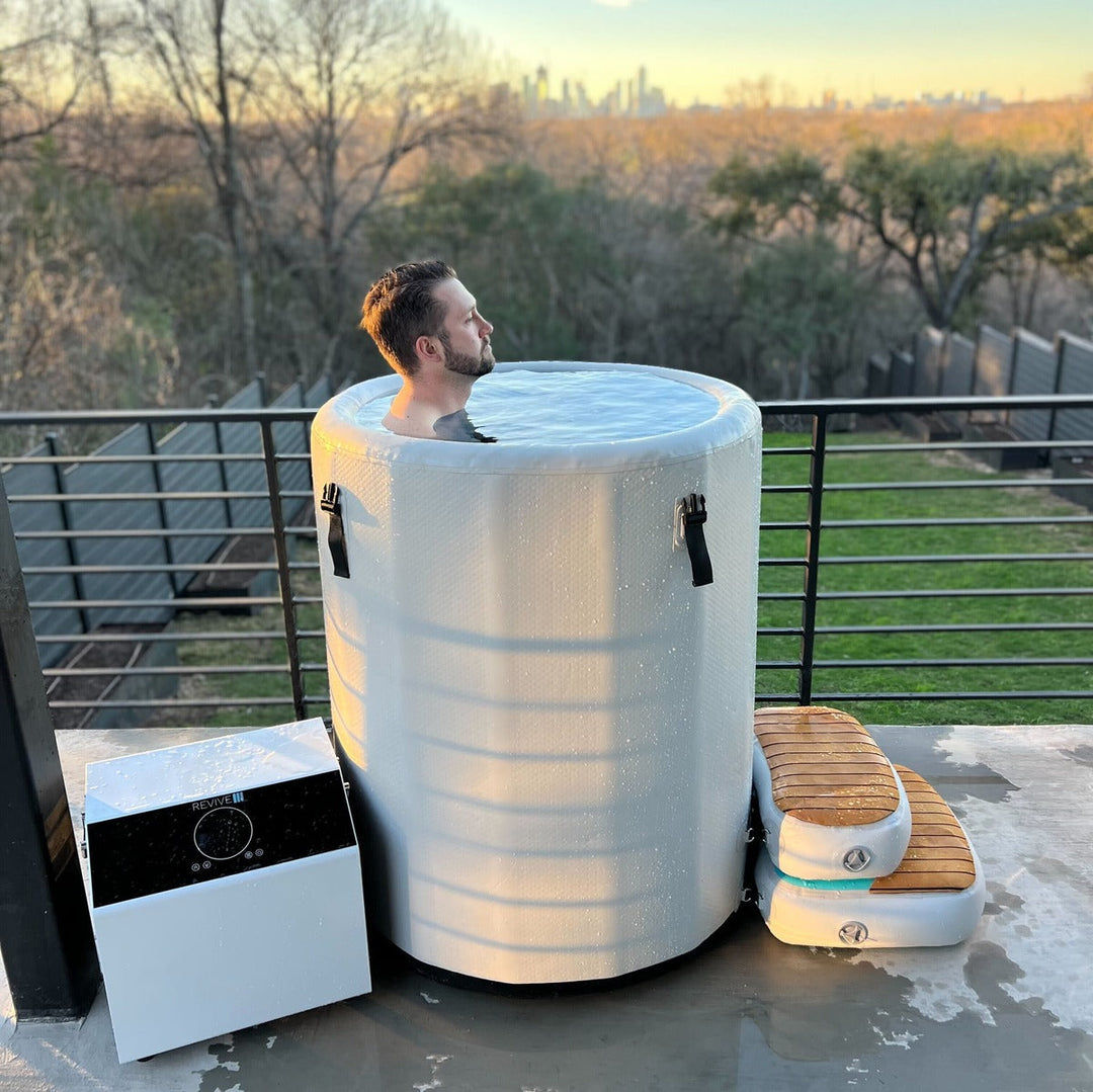 Revive Plunge 6 Person Traditional Sauna & Inflatable Barrel Plunge