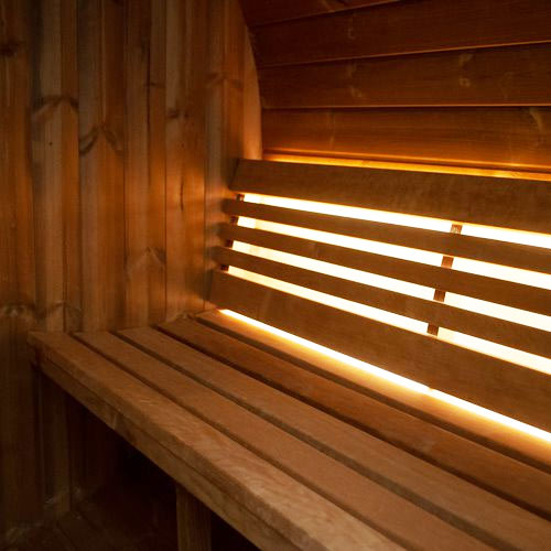 SaunaLife Model E7G 4 Person Sauna Barrel Glass Front