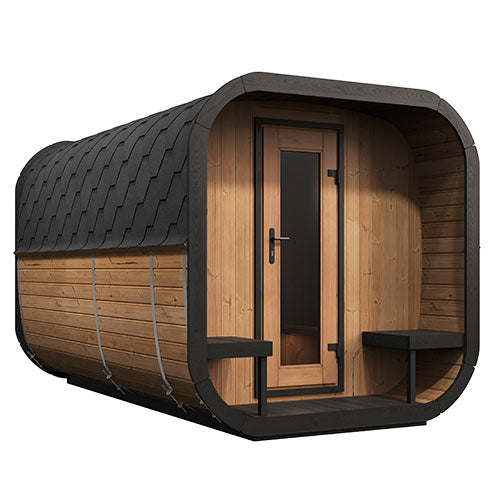 SaunaLife Cube Luxury CL12GCP Outdoor Home 8 Person Sauna Kit