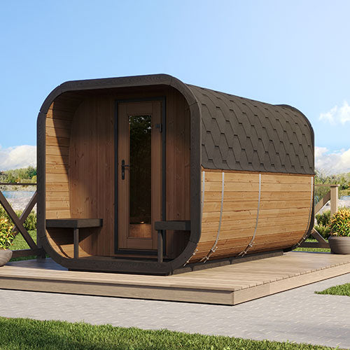 SaunaLife Cube Luxury CL12GCP Outdoor Home 8 Person Sauna Kit