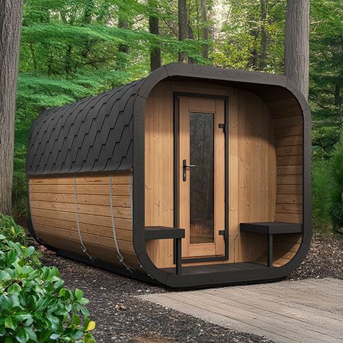SaunaLife Cube Luxury CL12GCP Outdoor Home 8 Person Sauna Kit