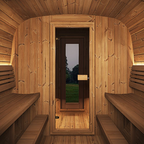 SaunaLife Cube Luxury CL12GCP Outdoor Home 8 Person Sauna Kit