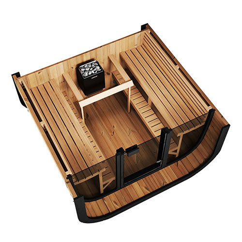 SaunaLife Cube-Series CL7G Outdoor 6 Person Sauna Kit