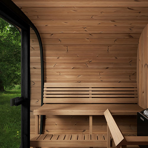 SaunaLife Cube-Series CL7G Outdoor 6 Person Sauna Kit