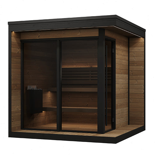 SaunaLife GL6 Outdoor 6 Person Sauna Kit Garden Luxury-Series