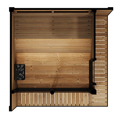 SaunaLife GL6 Outdoor 6 Person Sauna Kit Garden Luxury-Series