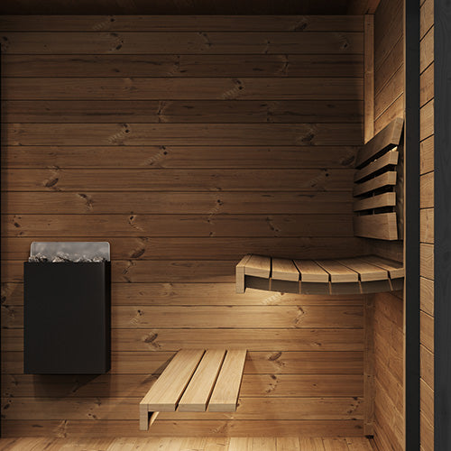 SaunaLife GL6 Outdoor 6 Person Sauna Kit Garden Luxury-Series