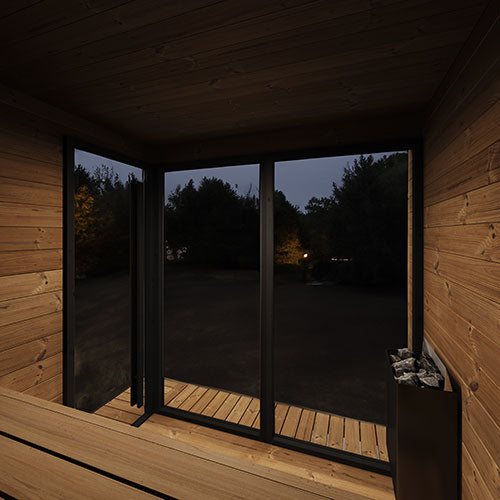 SaunaLife GL6 Outdoor 6 Person Sauna Kit Garden Luxury-Series