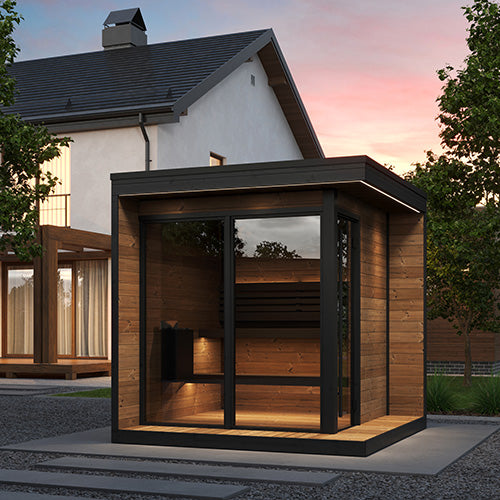 SaunaLife GL6 Outdoor 6 Person Sauna Kit Garden Luxury-Series