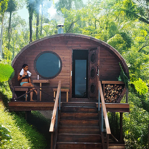 SaunaLife Model G11 Garden-Series Outdoor Home 8 Person Sauna Kit