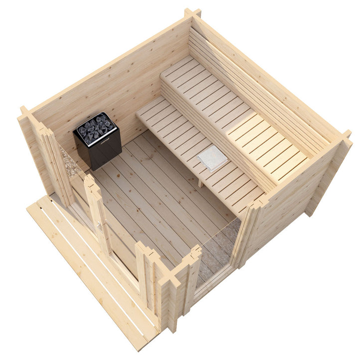SaunaLife Model G4 Outdoor Home 6 Person Sauna Kit