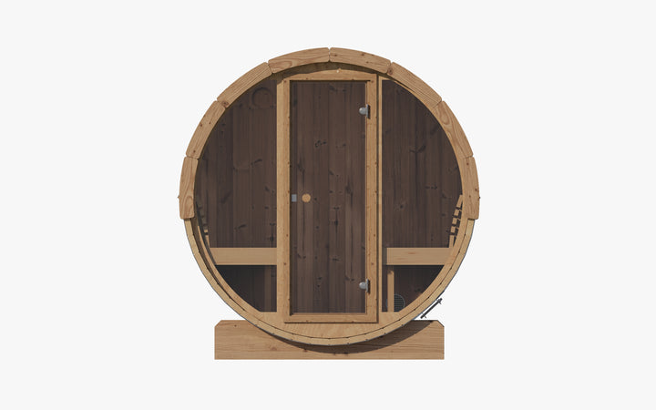 SaunaLife Model E7G 4 Person Sauna Barrel Glass Front