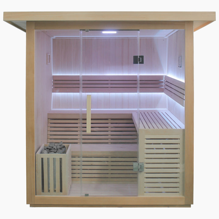Revive Plunge 6 Person Traditional Sauna & Inflatable Barrel Plunge