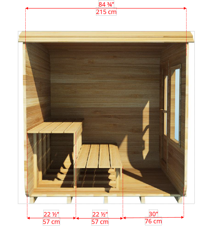 Leisurecraft Canadian Timber Luna Outdoor Traditional Sauna 2-3 Person