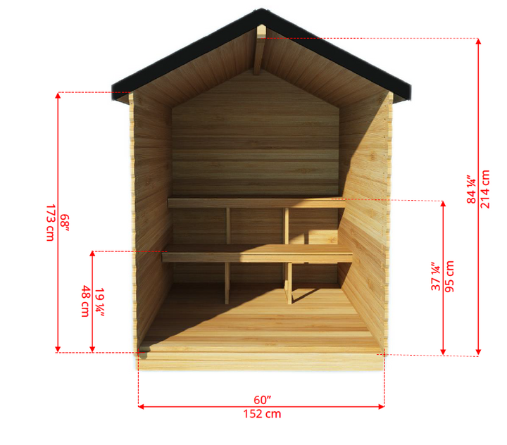 Leisurecraft Canadian Timber Grandby Cabin Outdoor Electric Heated Sauna 2-3 Person